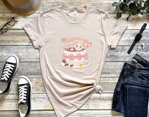 Catppuccino Coffee Kitten T-shirt, Cat Lover Gift, Summer Shirt, Cat Shirt For Kids, Funny Cat Shirt, Shirt For Cat Lover, Funny Cat Shirt